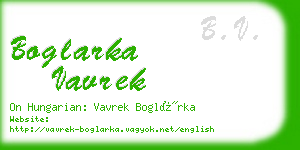 boglarka vavrek business card